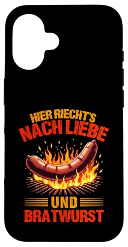 Liebe Bratwurst Grillen Vatertag Humor Papa Für Männer Hülle für iPhone 16 von Liebe Bratwurst Grillen Vatertag Geschenk Papa