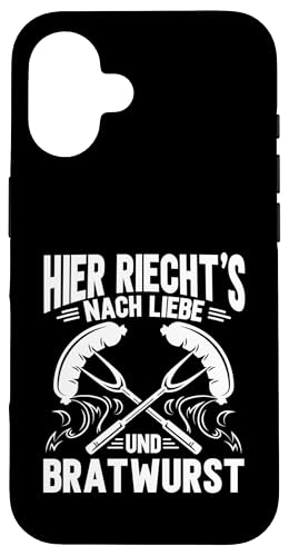 Liebe Bratwurst Grillen Vatertag Humor Papa Für Männer Hülle für iPhone 16 von Liebe Bratwurst Grillen Vatertag Geschenk Papa