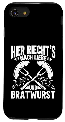 Liebe Bratwurst Grillen Vatertag Humor Papa Für Männer Hülle für iPhone SE (2020) / 7 / 8 von Liebe Bratwurst Grillen Vatertag Geschenk Papa