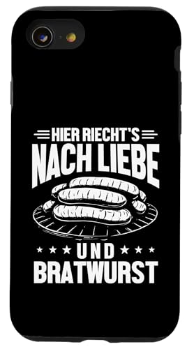 Liebe Bratwurst Grillen Vatertag Humor Papa Für Männer Hülle für iPhone SE (2020) / 7 / 8 von Liebe Bratwurst Grillen Vatertag Geschenk Papa