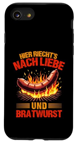 Liebe Bratwurst Grillen Vatertag Humor Papa Für Männer Hülle für iPhone SE (2020) / 7 / 8 von Liebe Bratwurst Grillen Vatertag Geschenk Papa