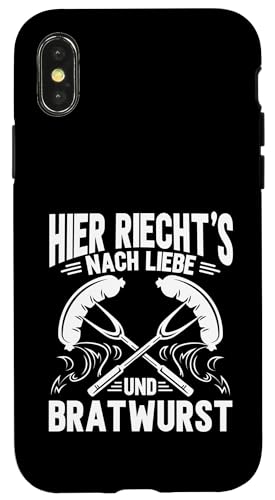 Liebe Bratwurst Grillen Vatertag Humor Papa Für Männer Hülle für iPhone X/XS von Liebe Bratwurst Grillen Vatertag Geschenk Papa