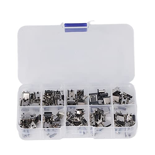 100 Stücke TYP C USB Buchse Buchse Lötzinn Reparatur Ersatz Ersatzteile TYP C Buchse Micro USB Stecker Ladeanschluss von LiebeWH