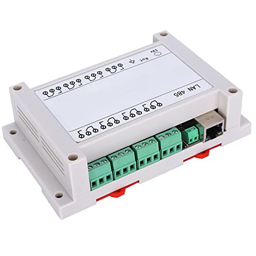 10A RJ45 Ethernet-Relaisplatine, IP-Relais, Ethernet-Relais, Netzwerk-Ethernet-Relais, Fernbedienungsmodul, 8-Kanal-Relaisschalter (Weiß) von LiebeWH
