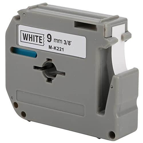 9 Mm Etikettenband PET-Zubehör M-K221, Passend für Etikettendrucker PT-65/70/80, Schwarze Buchstaben und Weiße Basis 9 Mm Etikettenband PET-Zubehör M-K221, Passend für Etikettendrucker PT-65/70/80, Schwarze Buchstaben und Weiße Basis von LiebeWH