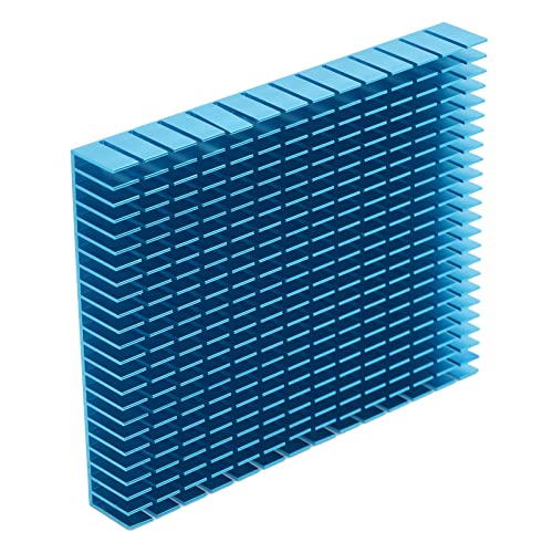 Aluminium-Kühlkörperkühlung, 150 X 120 X 20 Mm/5,91 X 4,72 X 0,79 Zoll, Passive Kühler für Leiterplatten und Chip-Kühlkörper (Blau) von LiebeWH