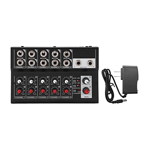 Digitaler Mixer 10-Kanal-Mischpult US-Stecker AC 100‑240 V Audios Mixer Controller Sound Mixing Board mit 2 Hauptlautstärkereglern von LiebeWH