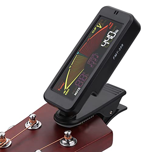 Gitarren-Tuner FMT-209 Clip-On Gitarre Stimmgerät Digitale Stimmgeräte mit Großem LCD-Display für Chromatische Gitarre Bass Violine von LiebeWH