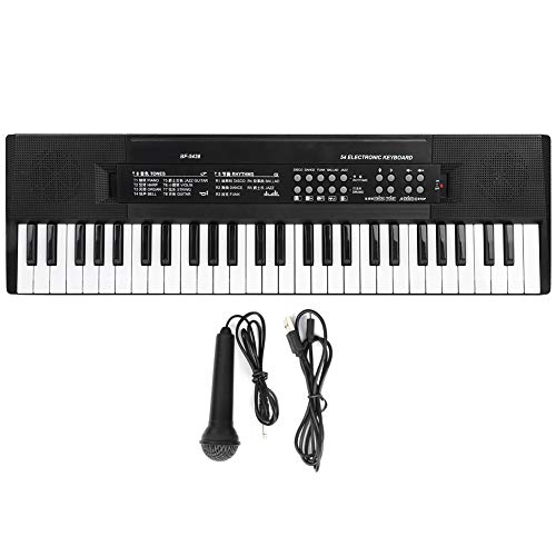 Klavier Klaviertastatur Elektronische Tastatur 54-Tasten Klaviertastatur mit Elektronischem Orgelmikrofon und Aufnahmefunktion BF-5438 von LiebeWH
