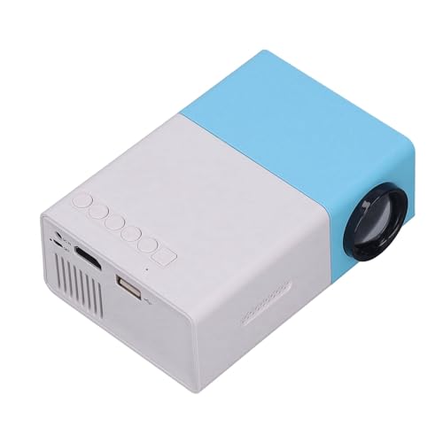 YG300 Mini Videoprojektor, Mini LED Beamer, Polylux 1080P Full HD Overhead-Projektor, LED-Heimkino Videoprojektor Kompatibel mit Smartphone/Tablet/Laptop//TV Stick (EU-Stecker) von LiebeWH
