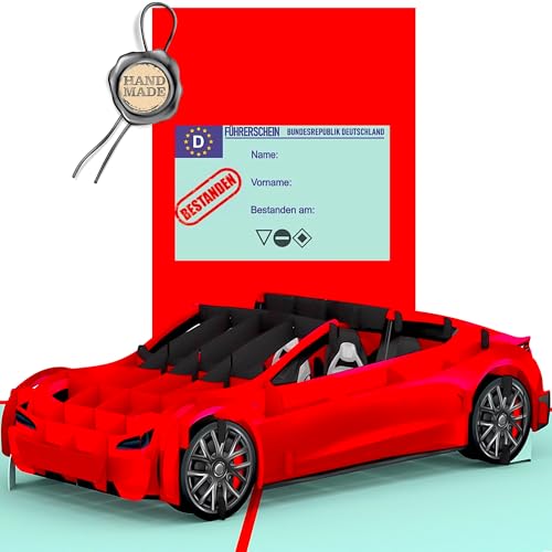 Liebessa - 3D Pop-Up Karte Autoführerschein, Führerschein Bestanden Gratulation Karte, Geschenkidee für Fahranfänger, originelle Glückwunschkarte zum Führerschein, besonderes Geschenk für neue Fahrer Liebessa - 3D Pop-Up Karte Autoführerschein, Führerschein Bestanden Gratulation Karte, Geschenkidee für Fahranfänger, originelle Glückwunschkarte zum Führerschein, besonderes Geschenk für neue Fahrer von Liebessa