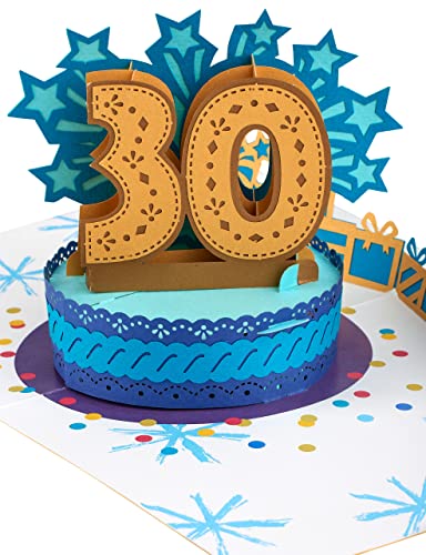 Liebessa Geburtstagskarte 30. Geburtstag Pop Up 3D Karte für Frau oder Mann - Handgemachte Jubiläum Glückwunschkarte Geburtstagskarte mit Umschlag von Liebessa