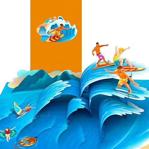 Liebessa Surf Karte - Premium POP UP 3D-Geschenkkarte - Surfer Reise Gutschein Surfgutschein von Liebessa