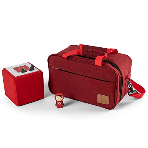 Liebeszeug® Tasche für Toniebox, 8 Hörfiguren, Kopfhörer, Ladegerät und Zubehör, auch Verwendbar als Transporttasche und Aufbewahrung Box (Rot) von Liebeszeug