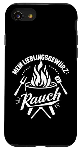 Lieblingsgewürz Rauch Grillen Vatertag Spruch Humor Papa Hülle für iPhone SE (2020) / 7 / 8 von Lieblingsgewürz Rauch Grillen Vatertag Geschenk