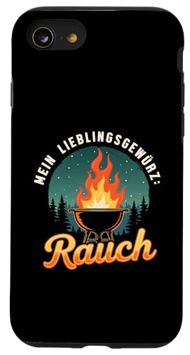 Lieblingsgewürz Rauch Grillen Vatertag Spruch Humor Papa Hülle für iPhone SE (2020) / 7 / 8 von Lieblingsgewürz Rauch Grillen Vatertag Geschenk
