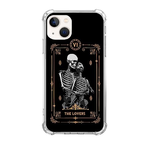 The Lover Skull Tarot Handyhülle Kompatibel mit iPhone 14, Goth Skelett Liebhaber Abdeckung für Männer Mädchen Frauen Jungen, Stoßfeste Schutzhülle TPU Case für iPhone 14 The Lover Skull Tarot Handyhülle Kompatibel mit iPhone 14, Goth Skelett Liebhaber Abdeckung für Männer Mädchen Frauen Jungen, Stoßfeste Schutzhülle TPU Case für iPhone 14 von Liehad