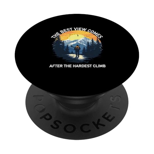 Die beste Aussicht hat man nach dem schwersten Aufstieg — Souvenirwandern PopSockets Klebender PopGrip Die beste Aussicht hat man nach dem schwersten Aufstieg — Souvenirwandern PopSockets Klebender PopGrip von Life Is Really Good Summer Beach Vacation Graphic