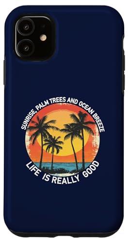 Life Is Really Good Hawaiian Vintage 80er Palmen Sunrise Hülle für iPhone 11 Life Is Really Good Hawaiian Vintage 80er Palmen Sunrise Hülle für iPhone 11 von Life Is Really Good Summer Beach Vacation Graphic