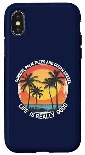 Life Is Really Good Hawaiian Vintage 80er Palmen Sunrise Hülle für iPhone X/XS Life Is Really Good Hawaiian Vintage 80er Palmen Sunrise Hülle für iPhone X/XS von Life Is Really Good Summer Beach Vacation Graphic