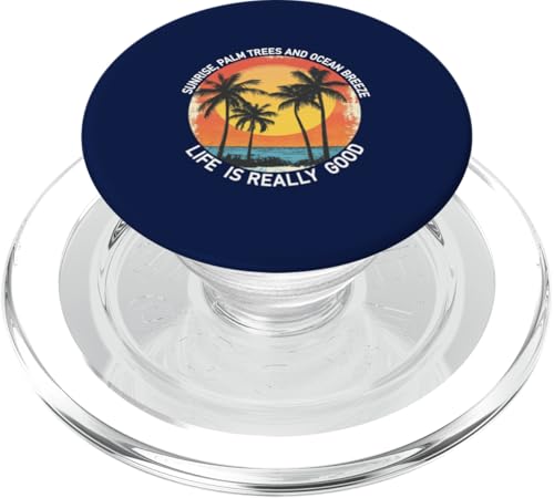 Life Is Really Good Hawaiian Vintage 80er Palmen Sunrise PopSockets PopGrip für MagSafe Life Is Really Good Hawaiian Vintage 80er Palmen Sunrise PopSockets PopGrip für MagSafe von Life Is Really Good Summer Beach Vacation Graphic