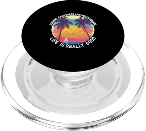 Life Is Really Good Hawaiian Vintage 80er Palmen Sunrise PopSockets PopGrip für MagSafe Life Is Really Good Hawaiian Vintage 80er Palmen Sunrise PopSockets PopGrip für MagSafe von Life Is Really Good Summer Beach Vacation Graphic