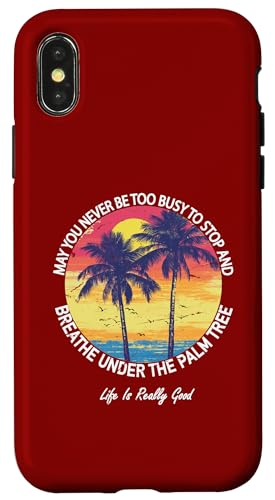 Life Is Really Good Palme Sommer Strand Urlaub Grafik Hülle für iPhone X/XS Life Is Really Good Palme Sommer Strand Urlaub Grafik Hülle für iPhone X/XS von Life Is Really Good Summer Beach Vacation Graphic