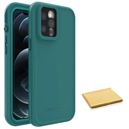 LifeProof FRFRE Series Wasserdichte Schutzhülle für iPhone 12 Pro Max, mit Reinigungstuch, keine Einzelhandelsverpackung, Frēe Diver (Ozeantiefen/Pfauenblau) von LifeProof