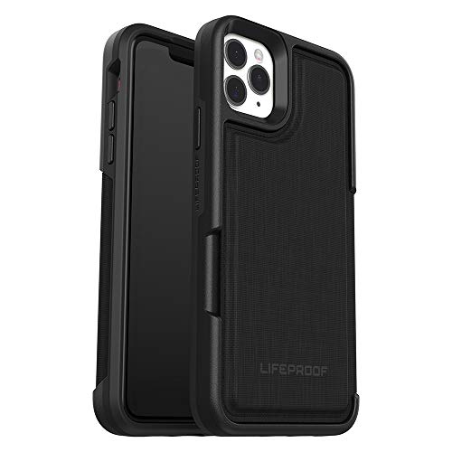 LifeProof Flip verstärkte Schutzhülle mit Steckplatz für 2 Kredit oder Scheckkarten für iPhone 11 Pro Max Schwarz von LifeProof