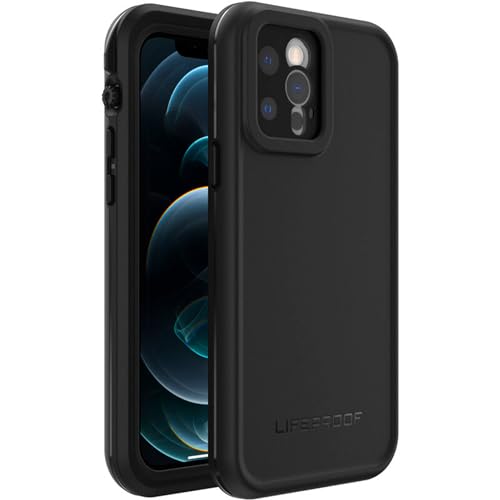 LifeProof Fre Hülle für iPhone 12 Pro, Wasserdicht (IP68), stoßfest, schmutzabweisend, Sturzschutz bis 2 Meter, schlanke Hülle mit integriertem Displayschutz, Schwarz von LifeProof
