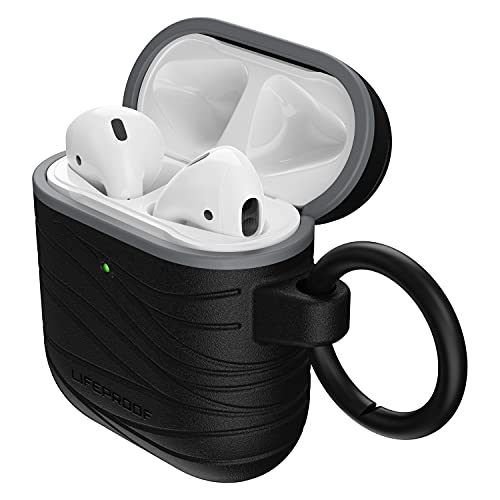 LifeProof Kopfhörer Hülle für AirPods (1. Gen 2016/2. Gen 2019),stoßfeste,sturzsichere,dünne,kratz- und abriebfeste Schutzhülle für Apple Watch,inklusive Karabiner,nachhaltig hergestellt,Schwarz von LifeProof