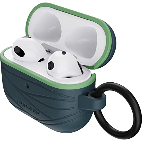 LifeProof Kopfhörer Hülle für AirPods 3. Gen 2021, stoßfeste, sturzsichere, dünne, kratz- und abriebfeste Schutzhülle für Apple Watch, inklusive Karabiner, nachhaltig hergestellt, Grau von LifeProof
