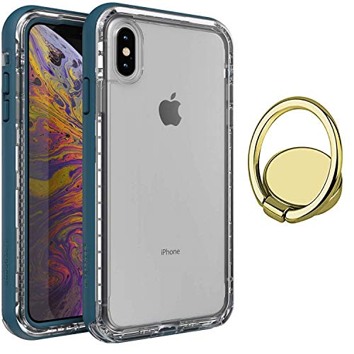 LifeProof Next Series Schutzhülle für iPhone Xs Max + goldfarbener Handy-Ringhalter mit Ständer mit Grad-Rotation, Bündel, transparenter See (Goldring) LifeProof Next Series Schutzhülle für iPhone Xs Max + goldfarbener Handy-Ringhalter mit Ständer mit Grad-Rotation, Bündel, transparenter See (Goldring) von LifeProof