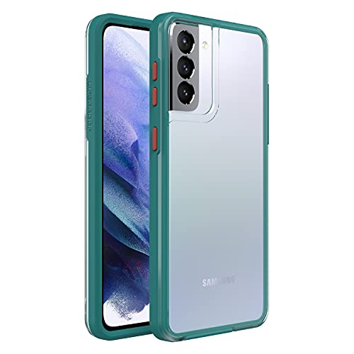 LifeProof SEE Hülle für Samsung Galaxy S21+ 5G, stoßfest, Sturzschutz bis 2 Meter, ultraschlank, schützende transparente Hülle, Nachhaltig hergestellt, Transparent/Grün von LifeProof