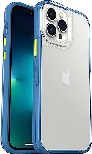 LifeProof SEE Hülle für iPhone 13 Pro Max/iPhone 12 Pro Max, stoßfest, Sturzschutz bis 2 Meter, ultraschlank, schützende transparente Hülle, Nachhaltig hergestellt, Transparent/Blau von LifeProof
