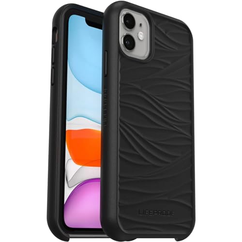 LifeProof Wake Hülle für iPhone 11 / iPhone XR, stoßfest, Sturzschutz bis 2 Meter, schlanke schützende Hülle, Nachhaltig hergestellt aus recyceltem Ozeanplastik, Schwarz von LifeProof