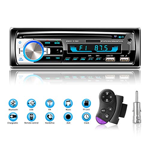 Lifelf Autoradio mit Bluetooth Freisprecheinrichtung, 65W*4 Bluetooth Autoradio 1 Din mit Lenkrad-Fernbedienung, FM/MP3-Player/2*USB/TF/AUX Audio/Antenna Adapter (Keine CD) von Lifelf