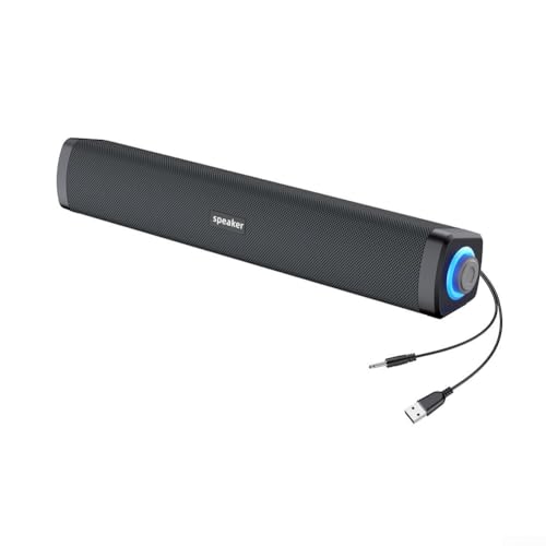 LifenaviStore Immersives Klangerlebnis mit hoher Lautstärke, kabelgebundener Lautsprecher für Zuhause und Büro (schwarz) von LifenaviStore