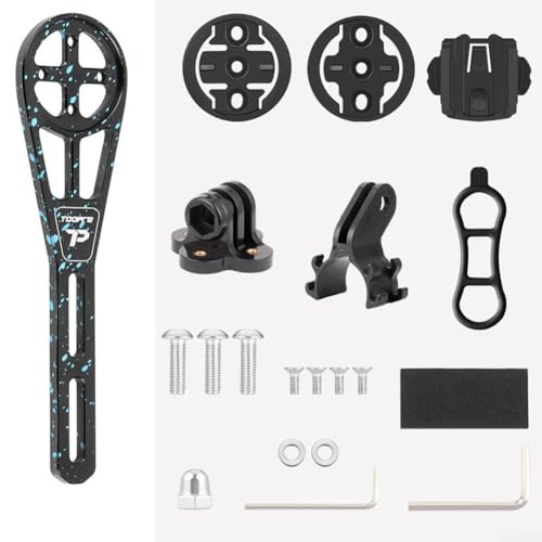 LifenaviStore Leichte Aluminium-Fahrradcomputer-Halterung, kompatibel mit Modellen (Schwarz / Blau) von LifenaviStore