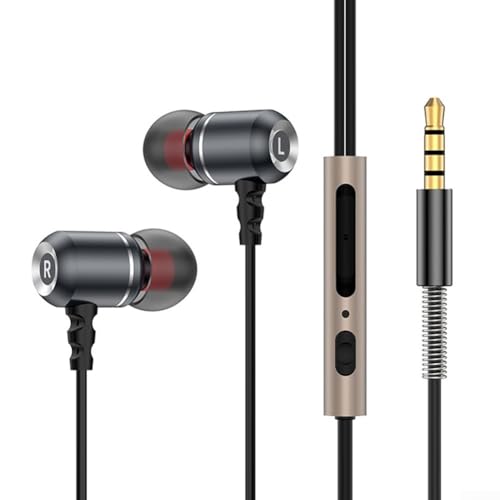 LifenaviStore Schweißfeste Gaming-Kopfhörer mit eingebautem Mikrofon und Typ-C-Kompatibilität für mobile Geräte (3,5 mm schwarz) von LifenaviStore