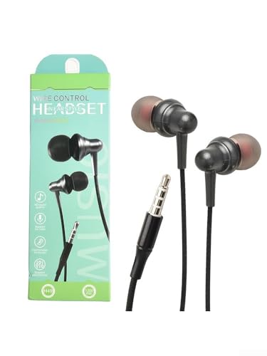 LifenaviStore Sportliches Design, kabelgebundene Kopfhörer für Android, ergonomische Passform, Hi-Fi-Sound (schwarz) von LifenaviStore