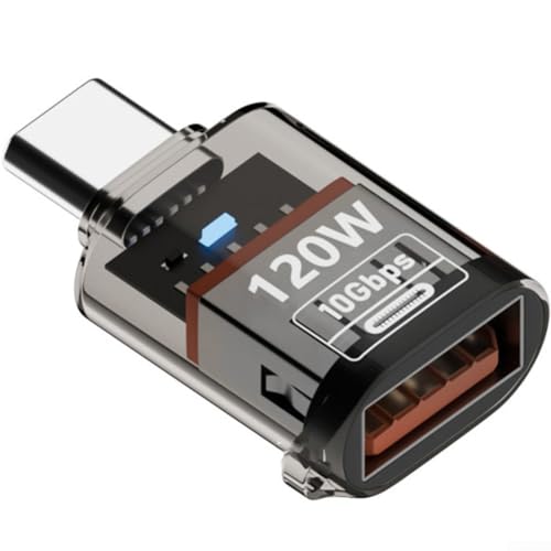 LifenaviStore Tragbarer Typ C auf USB 3 0 Konverter für schnelle Dateiübertragungen mit Geschwindigkeiten von bis zu 10 Gbit/s (schwarz) von LifenaviStore