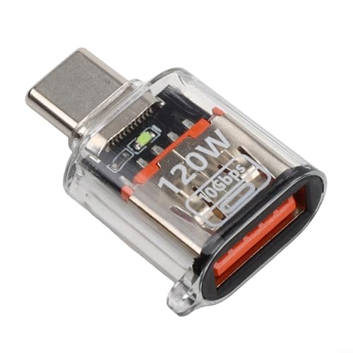 LifenaviStore Tragbarer Typ-C-zu-USB-3-0-Konverter für schnelle Dateiübertragungen mit Geschwindigkeiten von bis zu 10 Gbit/s (transparent) von LifenaviStore