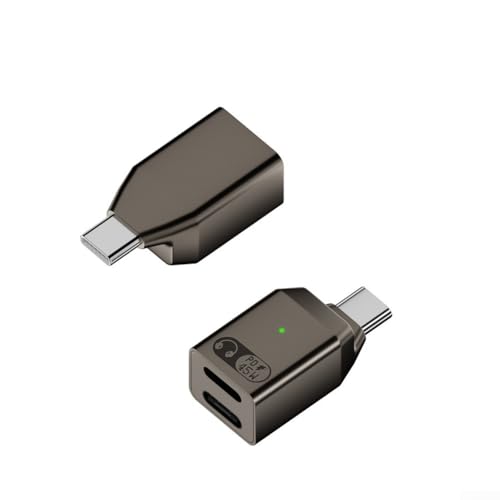LifenaviStore USB-C-Kopfhörer-Adapter für iOS-Kopfhörer aus Aluminiumlegierung, mit 45 W Leistung und kompakten Abmessungen (grau) von LifenaviStore