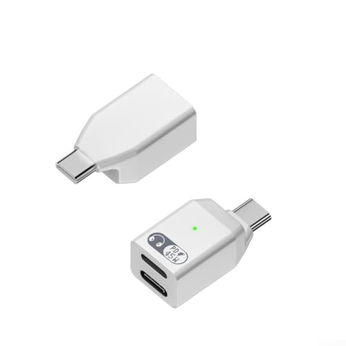 LifenaviStore USB-C-Kopfhörer-Adapter für iOS-Kopfhörer aus Aluminiumlegierung, mit 45 W Leistung und kompakten Abmessungen (weiß) von LifenaviStore