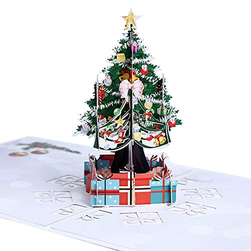 Pop-Up 3D-Weihnachtskarte, Weihnachtsgrußkarte mit Weihnachtsbaum-Design 3D-Weihnachtskarten für Weihnachten Neujahr von Lifreer