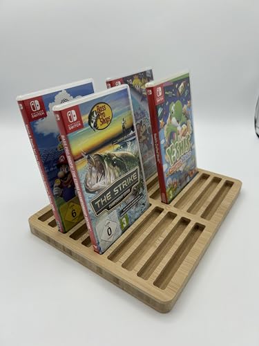 Aufsteller Display passend für 20 Nintendo® Switch Spiele Holzaufsteller Bambus Game Storage von LiftWood
