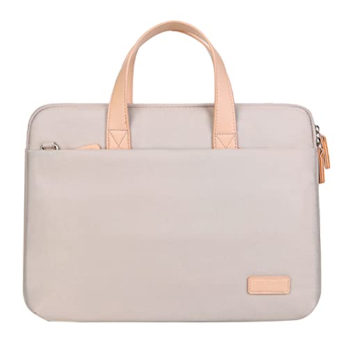 Lifup Laptoptasche Geschäfts Aktentasche Leichte Laptop Aktentasche Wasserdichte Laptop Tasche Computertasche Notebooktasche Umhängetasche Beige 14 Zoll von Lifup