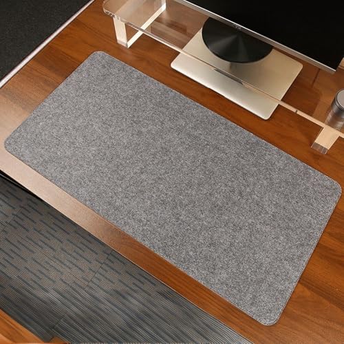 Lifup Schreibtischunterlage Filz, Rutschfester Schreibunterlage, Naturkork Multifunktionales Laptop Mauspad, Doppelseitige Office Desktopschutz für Büro und Zuhause Dunkelgrau 2 80 x 40 cm von Lifup