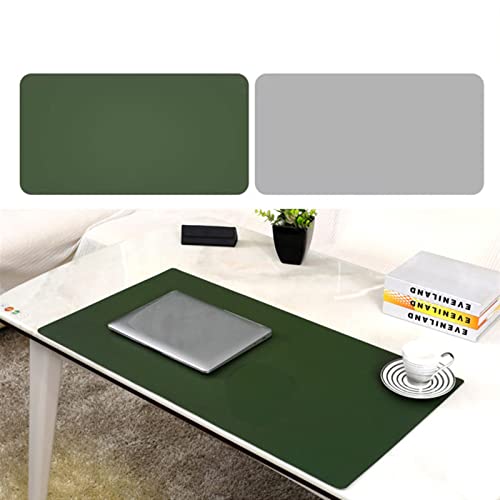 Lifup Wasserdicht PU Leder Schreibtischunterlage Rutschfeste Mauspad für Büro und Zuhause Doppelseitig Grün Grau 55x25cm von Lifup